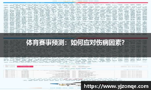 体育赛事预测：如何应对伤病因素？